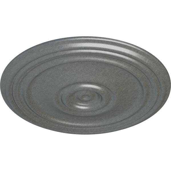 Reece Ceiling Medallion (Fits Canopies Up To 6 3/4), Hand-Painted Platinum, 21OD X 1 1/4P